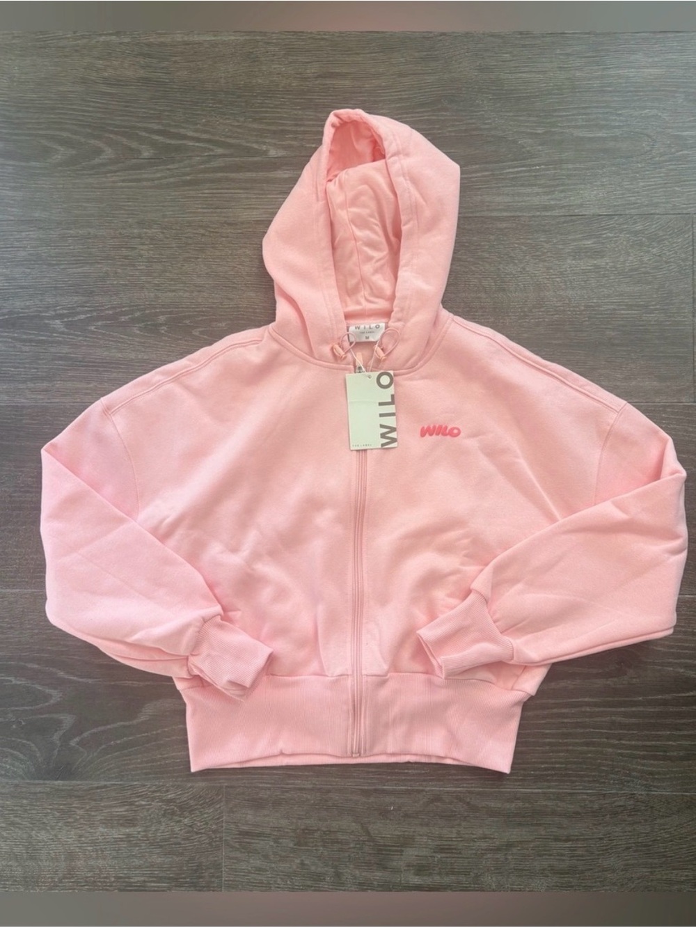 Wilo the Label Pink Logo Zip-up Hoodie - Size Medium NEW!